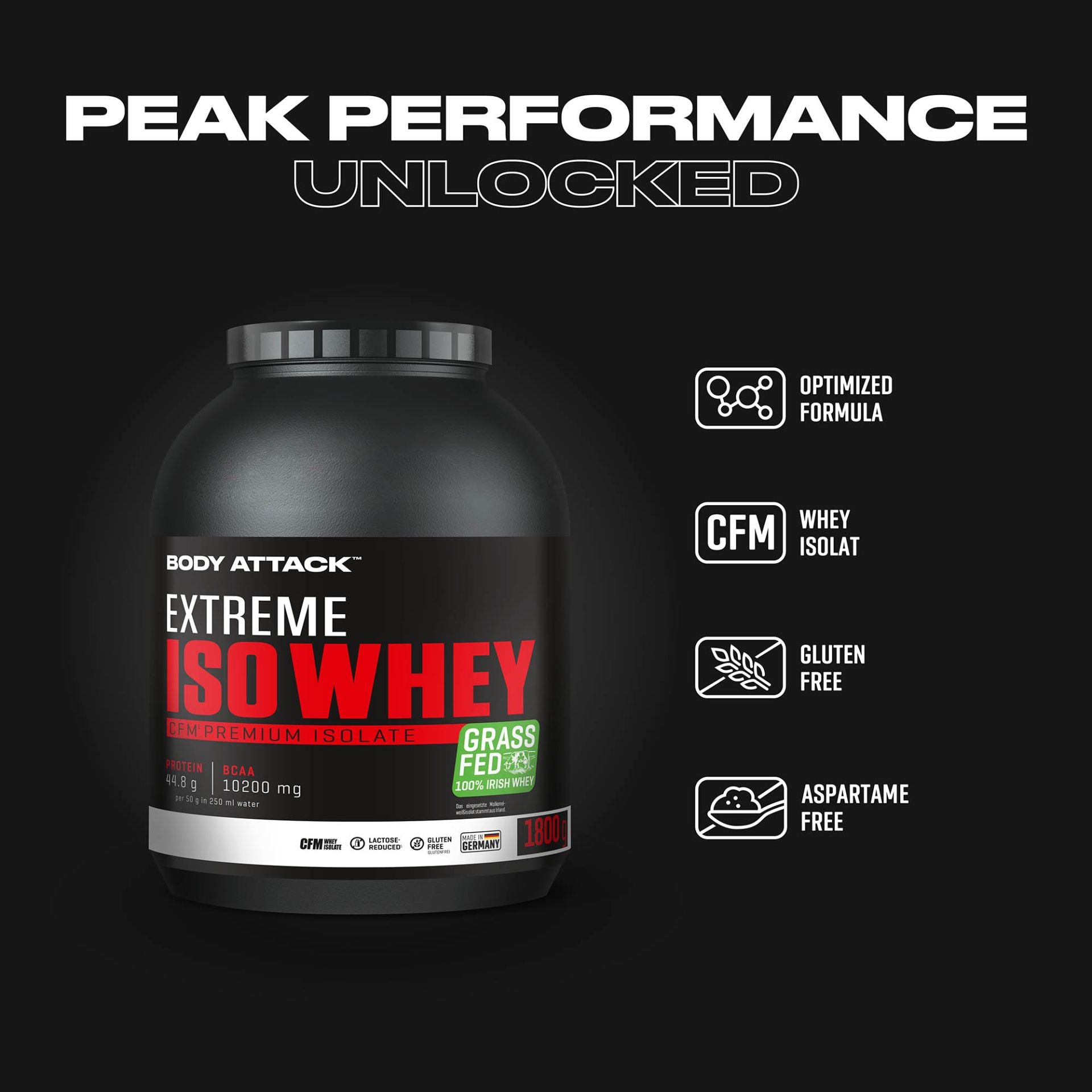 BODY ATTACK - Iso Whey 1.8KG
